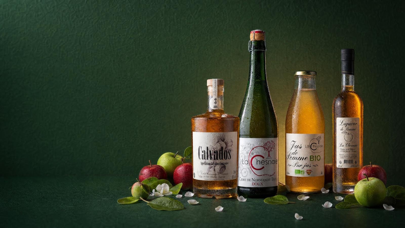 La gamme de la Cidrerie de la Chesnaie